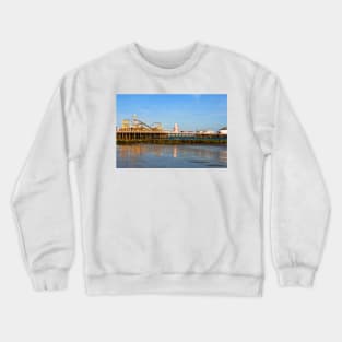 Clacton On Sea Pier And Beach Essex UK Crewneck Sweatshirt